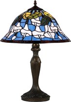 Tiffany stijl tafellamp - glas in lood - 59 cm hoog