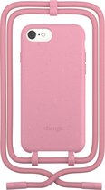 Change Case Coque 2 en 1 Bio - avec tour de cou amovible et réglable - pour iPhone SE - Pink Coral