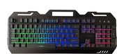 RGB Mechanisch Gaming toetsenbord Qwerty - Zwart - Game keyboard - USB - Anti Ghosting - Telefoon Houder - Pulsing LED Verlichting - Numeriek Keypad - Spatwaterdicht