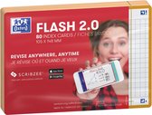 Oxford Flash 2.0 - Flashcards - Carré 5mm - A6 - Bordure Oranje - 80 pièces
