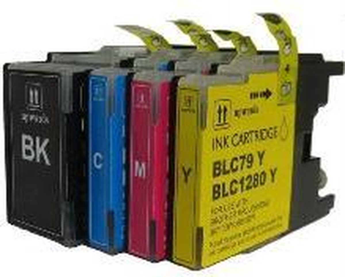 KUPRI - Set van 4 cartridges - LC 1280XL - MFC-J5910 DW, MFC-J6510 DW, MFC-J6710 DW MFC-J6910 DW - geschikt voor Brother