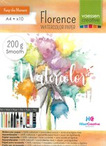 Florence • Aquarelpapier smooth Ivoor 200g A4 (10 vel)