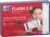 Oxford Flash 2.0 - Flashcards - Ligné - A6 - Bordure bleue - 80 pièces
