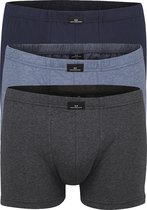 Gotzburg heren boxers (3-pack) - normale lengte - blauw en grijs - Maat: L