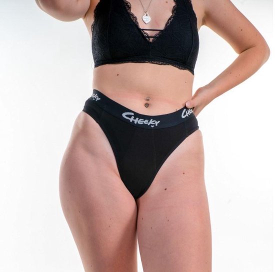 Cheeky Wipes Sous-vêtements menstruels Feeling Limitless - string - noir taille 46