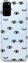 Fooncase Hoesje Geschikt voor Samsung Galaxy S20 FE - Shockproof Case - Back Cover / Soft Case - Eyes / Ogen