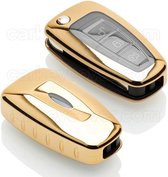 Ford SleutelCover - Goud / TPU sleutelhoesje / beschermhoesje autosleutel