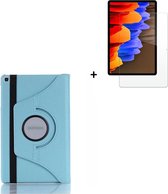Samsung Galaxy Tab A7 2022 hoesje - 10.4 inch - Samsung Tab A7 2022 Screenprotector - Samsung Tab A7 2020 hoesje Turquoise + Screenprotector
