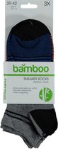 Apollo Sneakersokken Fashion Bamboo Heren Stripe 3-pack Mt 39/42