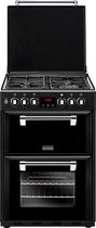 Stoves RICHMOND 60 DF Zwart - met 2 ovens (conventioneel en hetelucht) en 4 gas-kookzones o.a wokbrander.