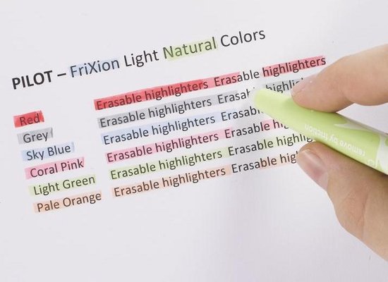Pilot Frixion Light Natural - Wallet van 6 Markers - Pilot