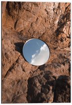 Dibond - Spiegeltje op Rotsen - 40x60cm Foto op Aluminium (Wanddecoratie van metaal)