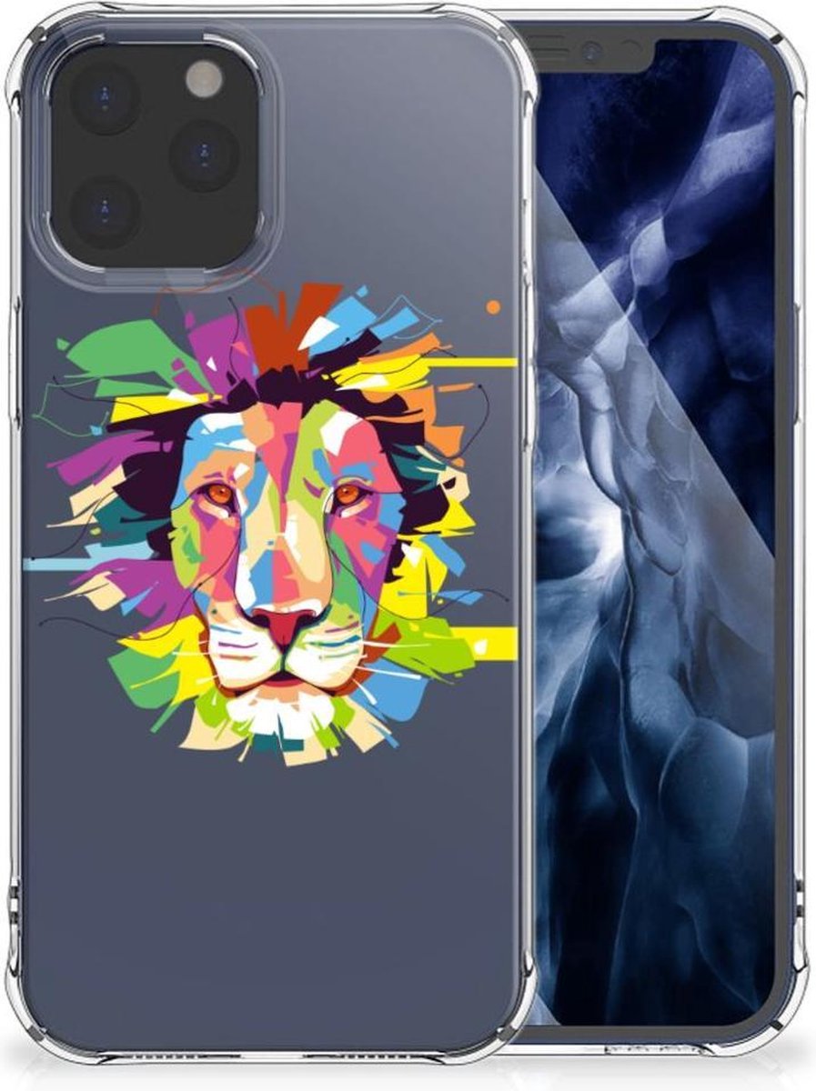 iPhone 12 Pro Max Stevig Bumper Hoesje Lion Color