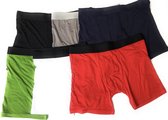 Hipperboo® Bamboe Onderbroeken - Maat S - 6 paar - Ondergoed - Boxershorts - 6 pack - Rood/Wit/Groen/Blauw/Grijs/Zwart