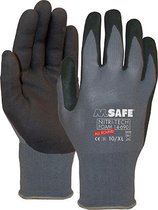 M-Safe Nitritech - Gants de travail flexibles - Zwart / Grijs - Bonne adhérence - Taille 10/XL