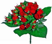 Boeket Roos - x13 rozen -  rood 23cm - ( de tweede gratis)