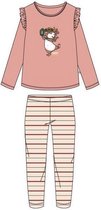 Woody pyjama meisjes/dames - lichtroze - cavia - 211-1-PLG-S/232 - maat 128