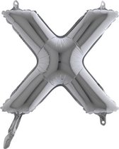 Ballon aluminium - Lettre X - Argent - Ballons Grabo - 35cm
