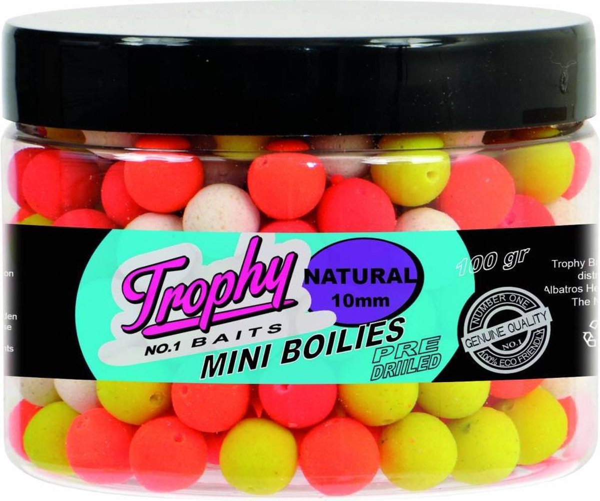 Trophy Baits Mini Boilie Natural 10MM 70 Gram