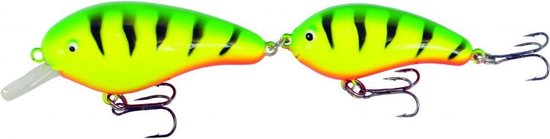 Predox Predox Follow Joe 1 13CM - tweedelig drijvend kunstaas met realistische zwemactie en ratel Green Perch van Merkloos — afbeelding 4