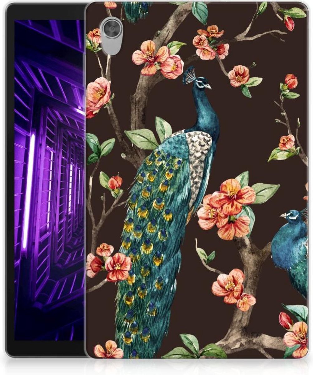 Lenovo Tab M10 HD (2de generatie) Back Case Pauw met Bloemen