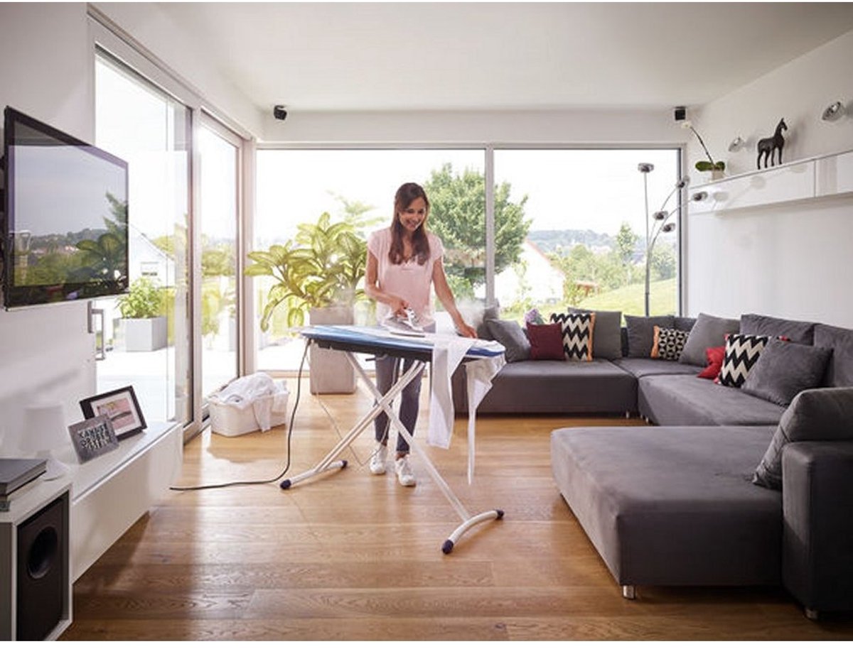 Leifheit Air Board M Compact Plus Strijkplank - 120 x 38 cm - Blauw/Wit kopen? | | Strijkplanken