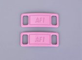 2x AF1 Roze/ Pink Sneaker Metalen Gesp - Metal Schoe Buckle Laces Lock Accessoires