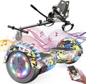 Evercross Hoverboard 6.5 Inch | Flits Wielen | Bluetooth Speaker | LED verlichting | Hiphop + Hoverkart Camouflage