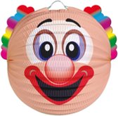 4x stuks feest Lampion clown 20 cm - Carnaval party - Feestartikelen/versiering