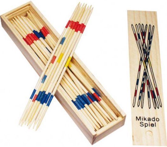 Afbeelding van het spel Mikado spel in houten doos - speelgoed - houten speelgoed - tijdloos gezelschapsspel - reisspel