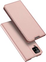 Dux Ducis - Pro Serie Slim wallet hoes - Samsung Galaxy A12 - Rose Goud
