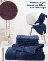 De Witte Lietaer Stéphanie Badhanddoeken Set van 8 Blue Indigo