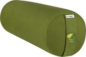 Ecoyogi – Yoga Bolster Rond – 60 x 20 cm – Groen – Eco katoen - GOTS gecertificeerd