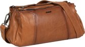 Justified Bags® Pluto Flamed 3 Compartimenten Shoulderbag Cognac