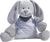 Babiage Doodoo  Knuffel - Konijn met streepjes Stof - Grijs -wit  -