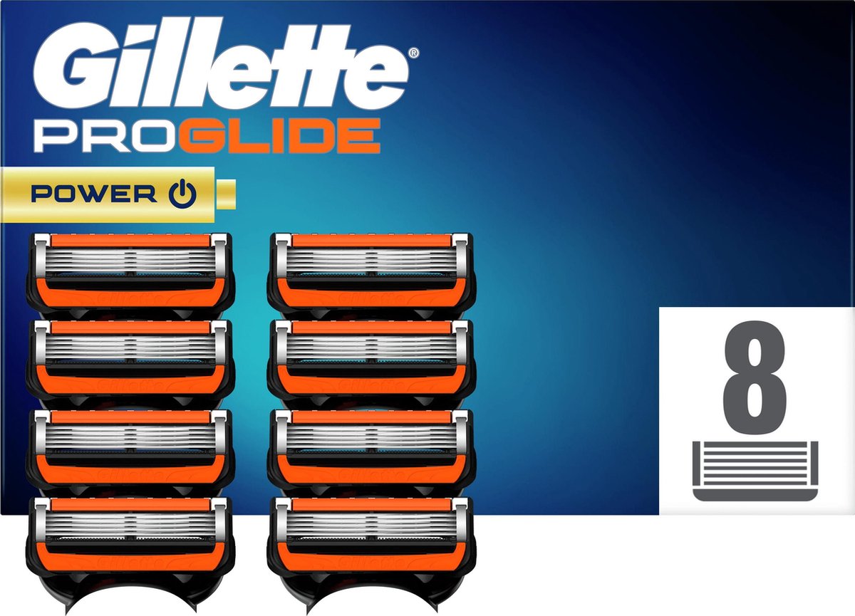 Gillette ProGlide Power Scheermesjes Voor Mannen - 8 Navulmesjes - Gillette