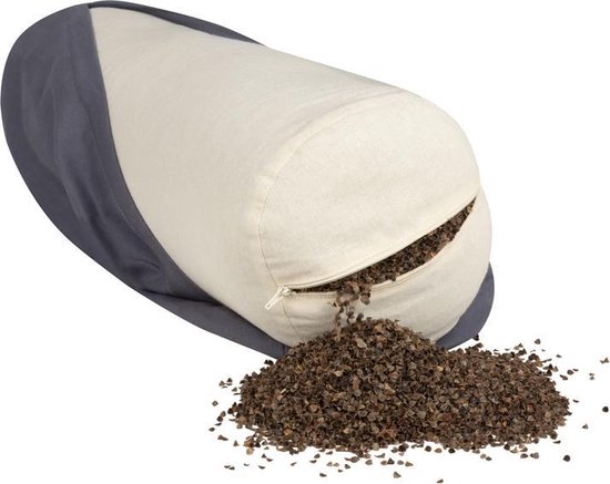 Yoga Bolster Rond - Ecoyogi - 60 x 20 cm - 3,9 kg - Grijs - Eco katoen - GOTS gecertificeerd - Yoga rol van Ecoyogi — afbeelding 4