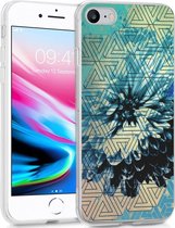 iMoshion Design voor de iPhone SE (2020) / 8 / 7 / 6s hoesje - Grafisch - Bloem Blauw