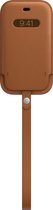 Leather Sleeve MagSafe voor de iPhone 12 (Pro) - Saddle Brown