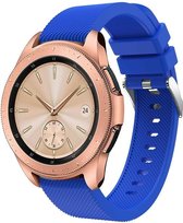 Siliconen Smartwatch bandje - Geschikt voor  Samsung Galaxy Watch siliconen bandje 42mm - blauw - Horlogeband / Polsband / Armband