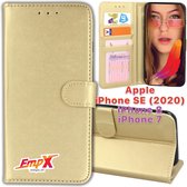 EmpX Telefoonhoesje - Book Case - Geschikt Voor Apple IPhone SE (2020) - Goud