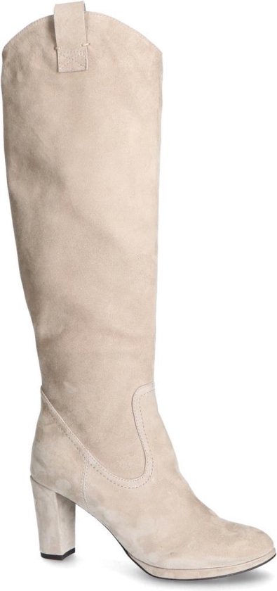 Hoge laarzen in de kleur Beige voor dames | KLEDING.nl