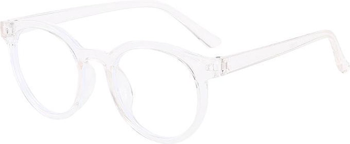 Kinder Computerbril - Anti Blauwlicht Bril - Rond Retro Model - Transparant