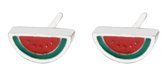 Oorbellen voor Kinderen - Watermeloen - RVS - 8 mm - Zilverkleurig