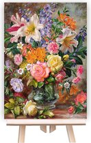 Peinture Par Numéros Adultes - Peintures À Faire Soi-même - Fleurs Colorées - Fleurs - Fleurs Dans Vase - Coloré - 40x50 cm - Toile