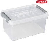 Curver Handy+ lot de 5 boîtes de rangement empilables transparentes 6L