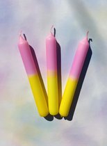 Candy Candles - Kaarsen - Set van 3 - Lollipop Light Pink Yellow