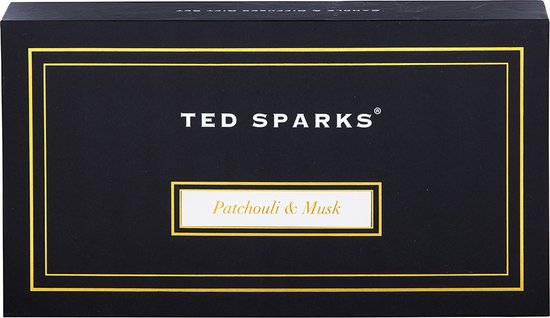 Ted Sparks - Geurkaars & Geurstokjes Diffuser - Gift Set - Patchouli & Musk - Ted Sparks