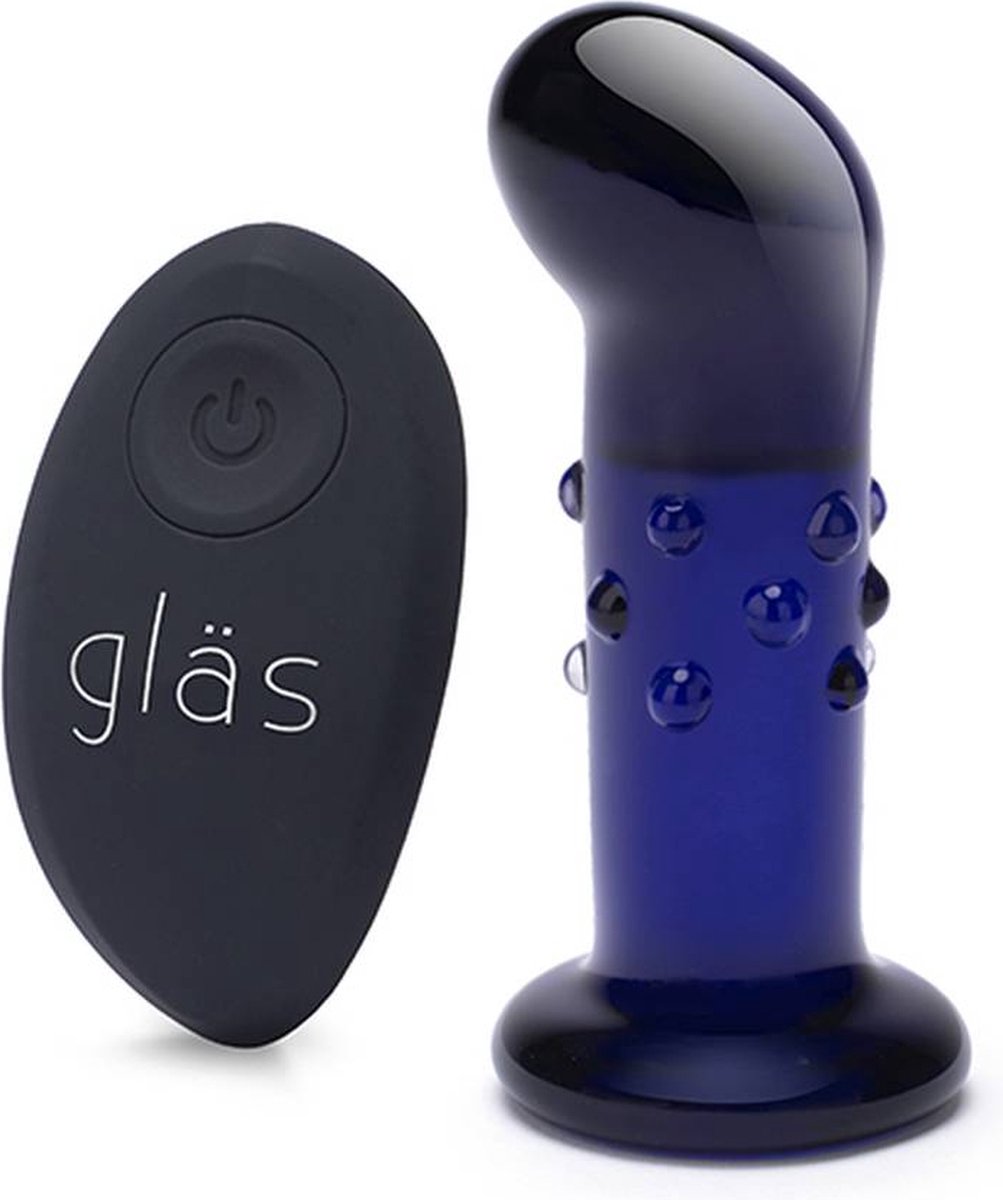 Goedkoopste Glas - Rechargeable Remote Controlled Vibrating Dotted G-Spot/P-Spot Plug