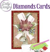 Dotty Designs Diamond Cards - Christmas Bells with Red Flower